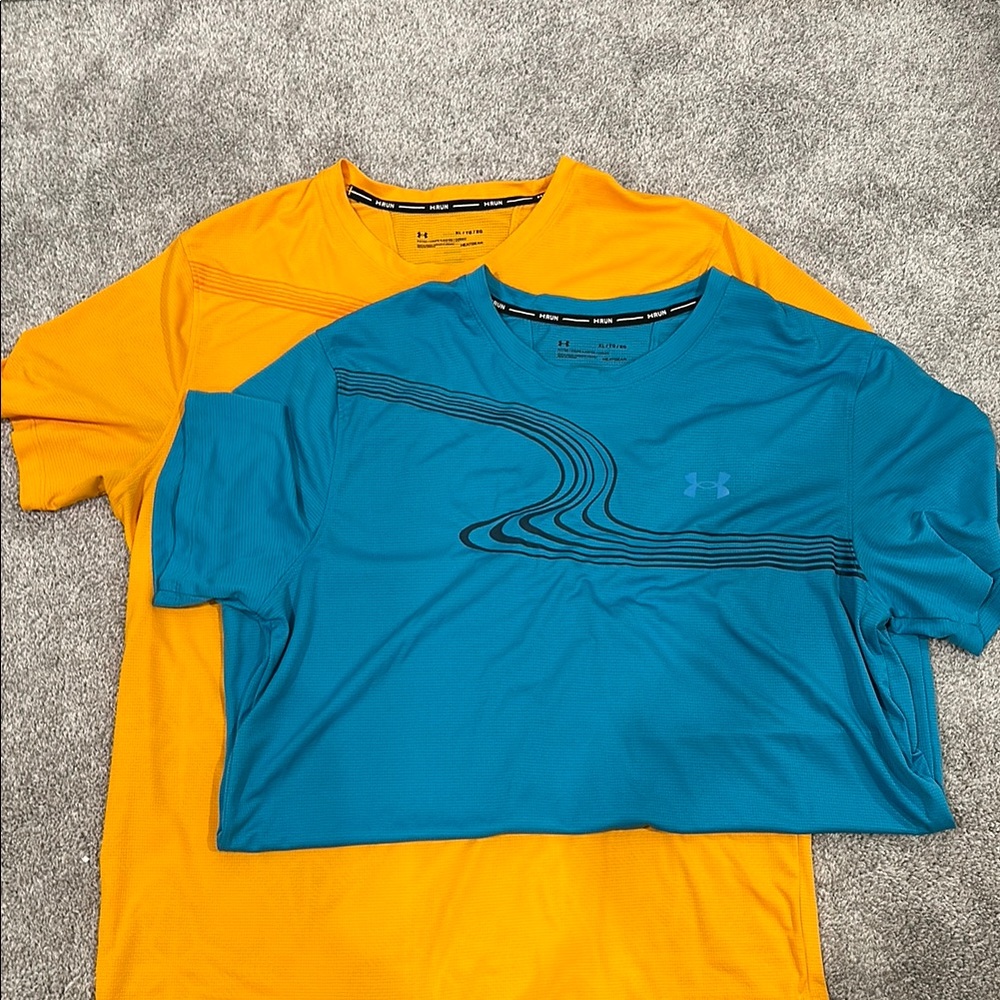 Under Armour Vibrant Tees in Blue and Yellow
